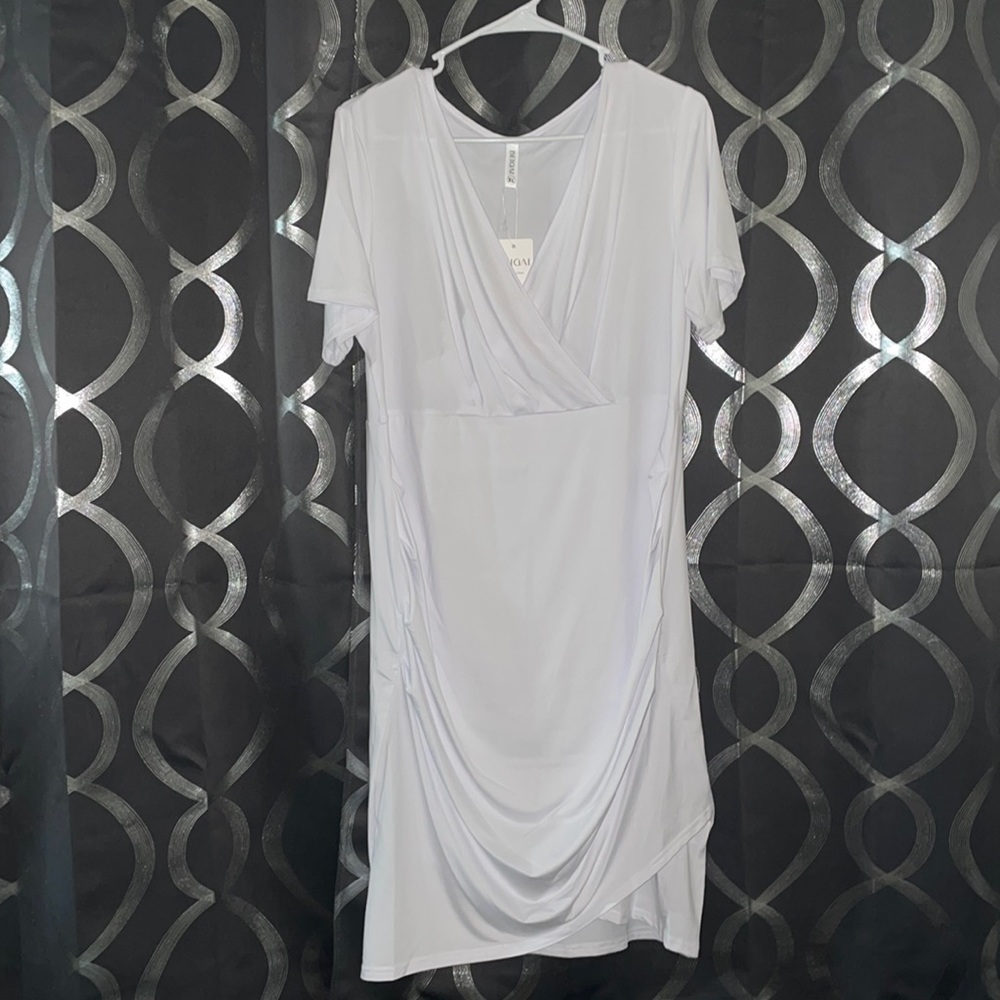 XL bodycon white cocktail dress